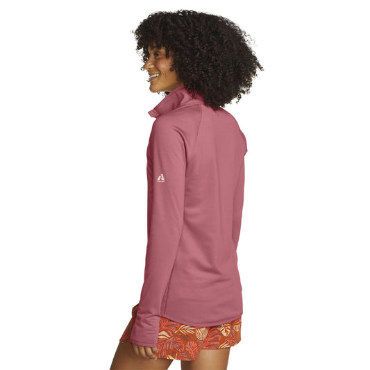 31-1874-QUEST HIGH ROUTE GRID 1/4 ZIP-EDDIE BAUER#color_851-raspberry
