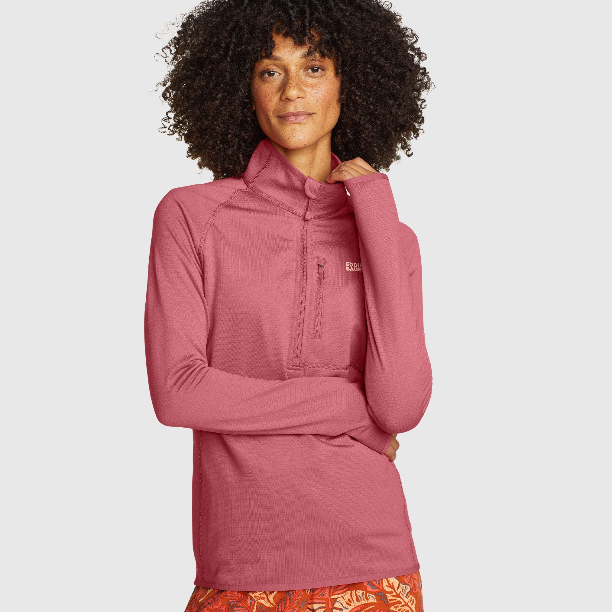 31-1874-QUEST HIGH ROUTE GRID 1/4 ZIP-EDDIE BAUER