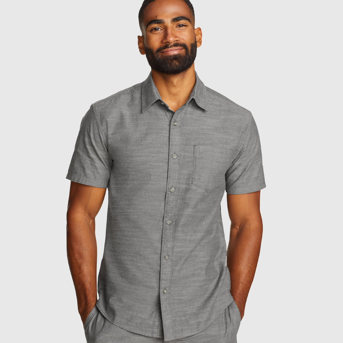 34-0895-CAMISA MANGA CORTA CAMANO SOLID-EDDIE BAUER