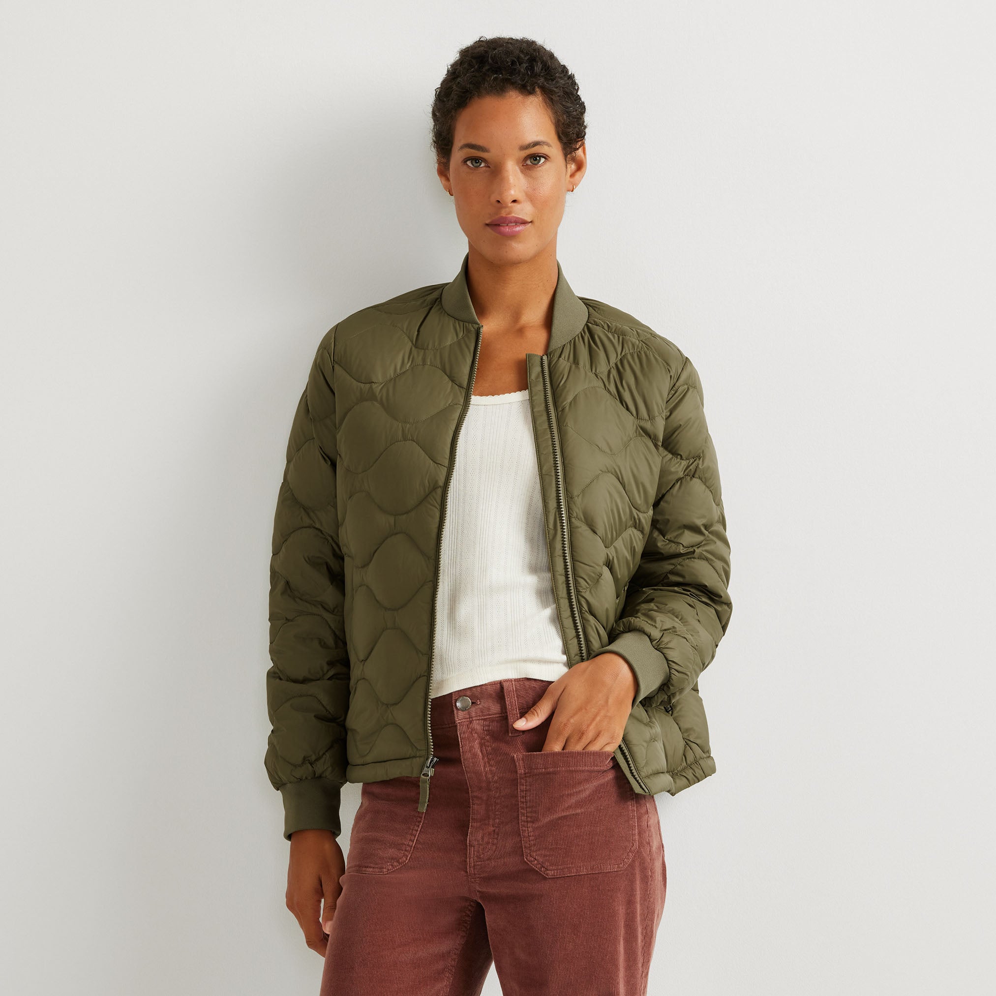 06-2108-CHAMARRA SHAW DOWN BOMBER-EDDIE BAUER