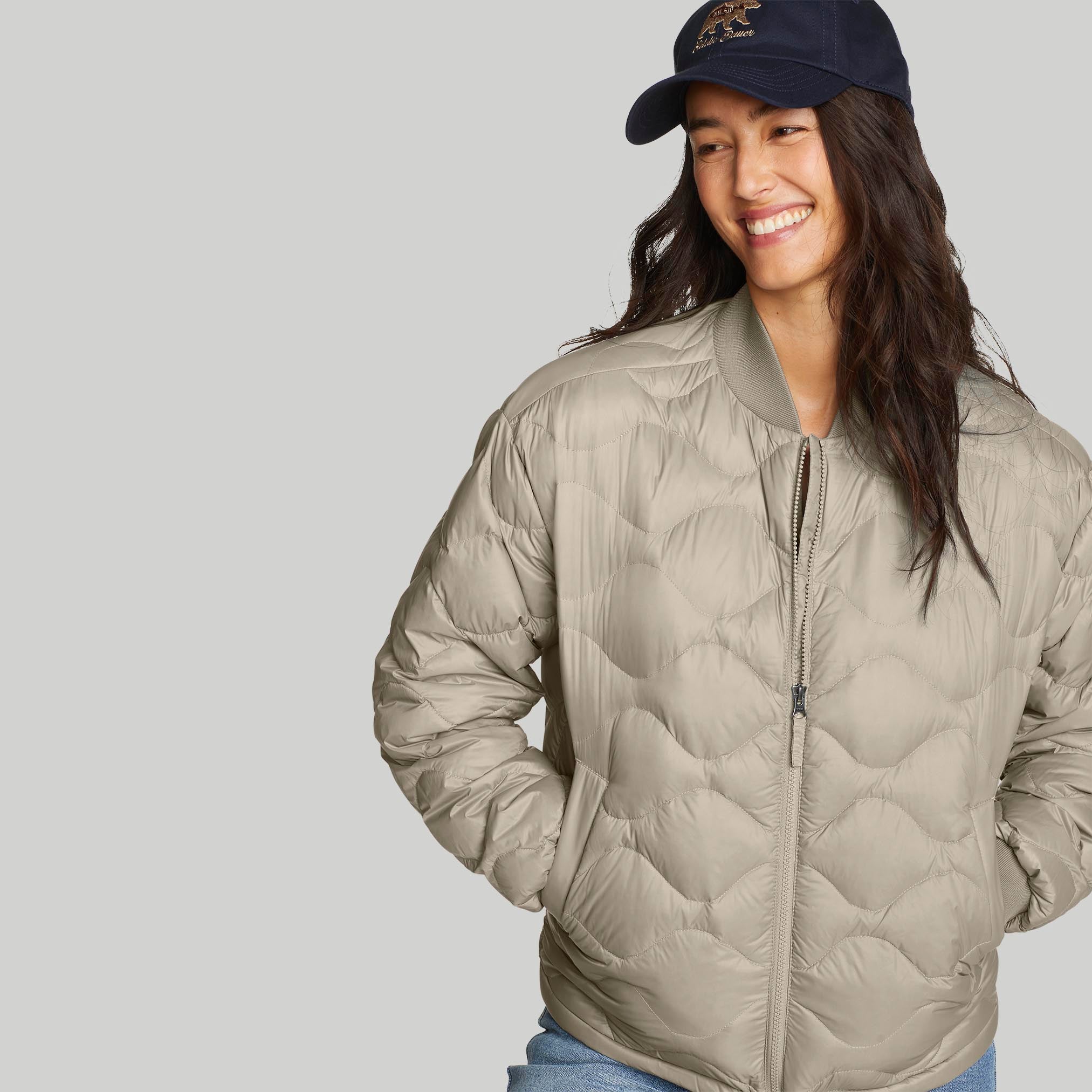 06-2108-CHAMARRA SHAW DOWN BOMBER-EDDIE BAUER