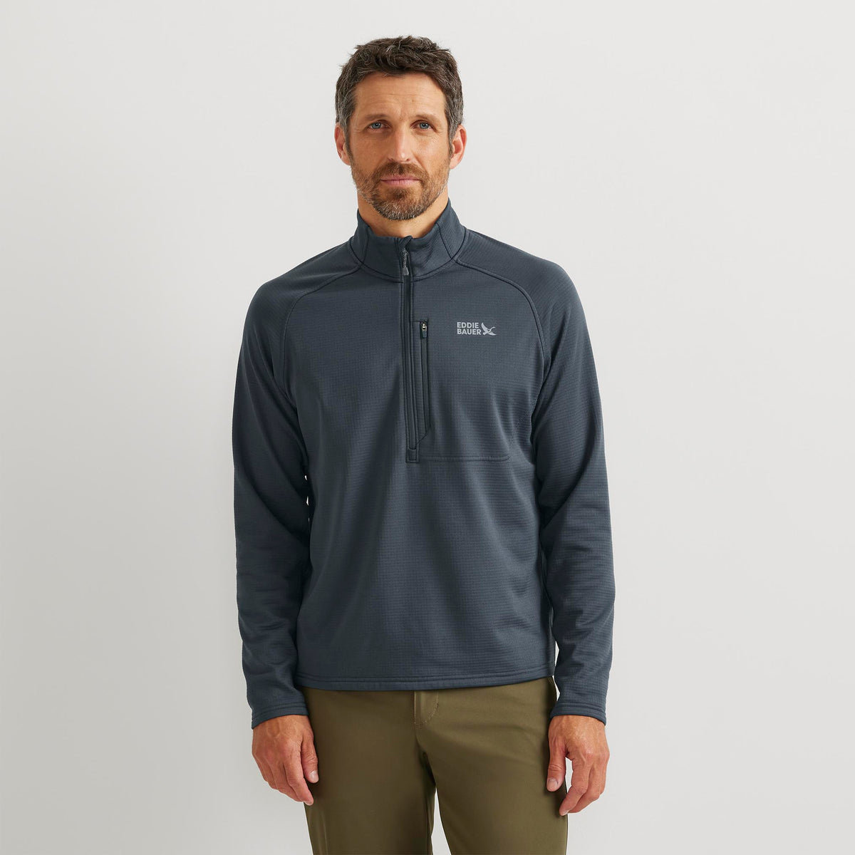 29-1704-MANGA LARGA HIGH ROUTE GRID HALF ZIP MOCK 2.0-EDDIE BAUER