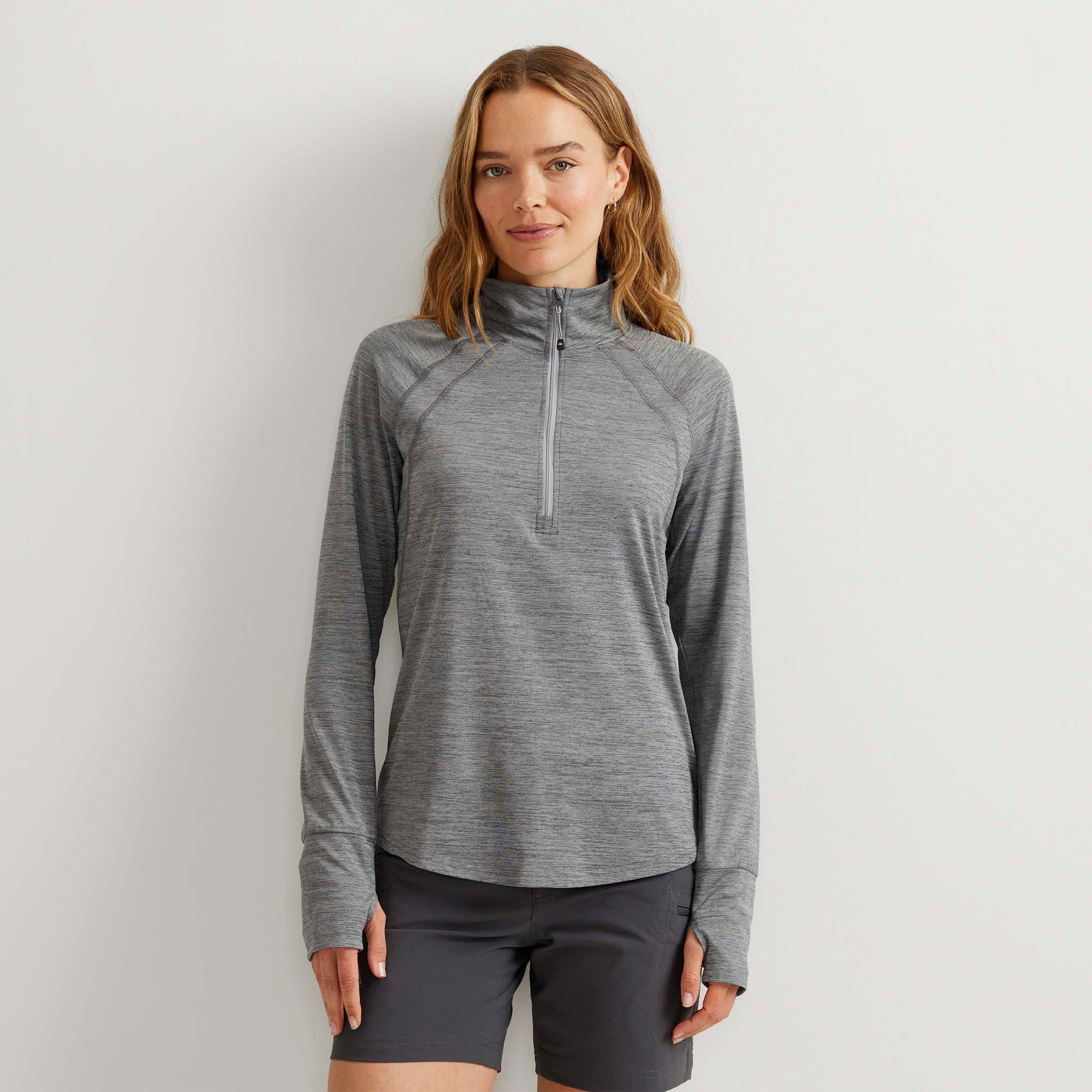 09-4075-LS RESO STRETCH 1/4 ZIP-EDDIE BAUER