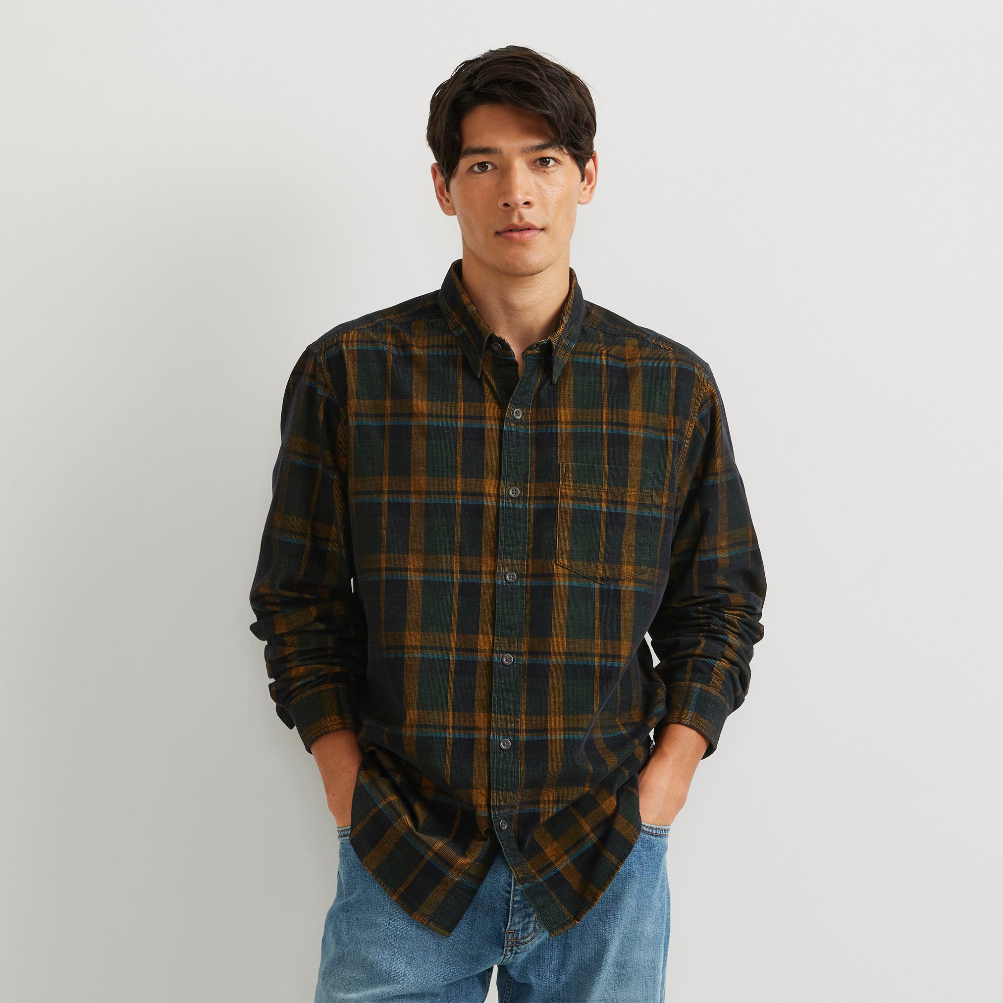 34-908-CAMISA LARGA CORDUROY-EDDIE BAUER
