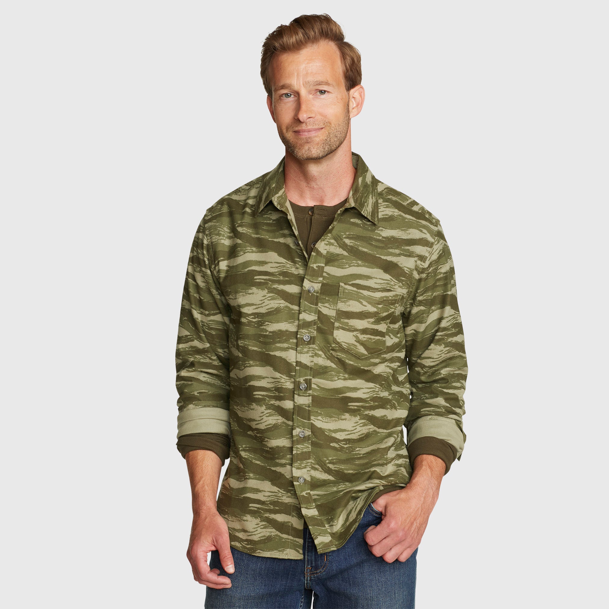 34-0917-FIELD FLANNEL FLEX SHIRT 2.0 (LIGHT)-EDDIE BAUER