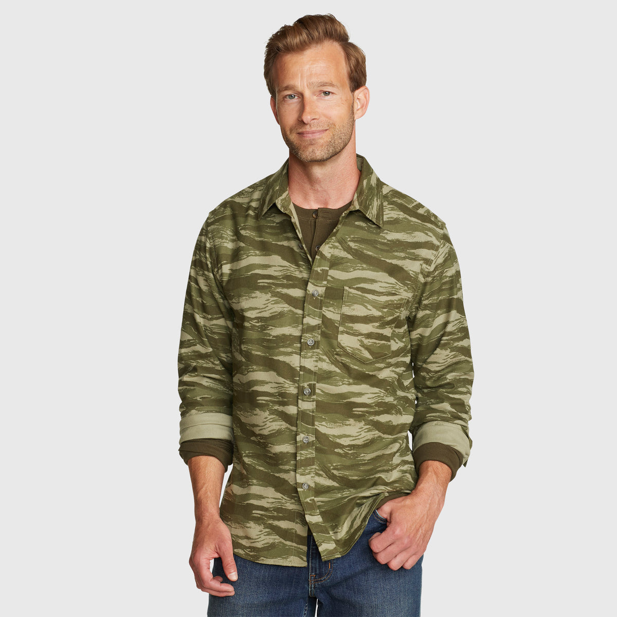 34-0917-FIELD FLANNEL FLEX SHIRT 2.0 (LIGHT)-EDDIE BAUER
