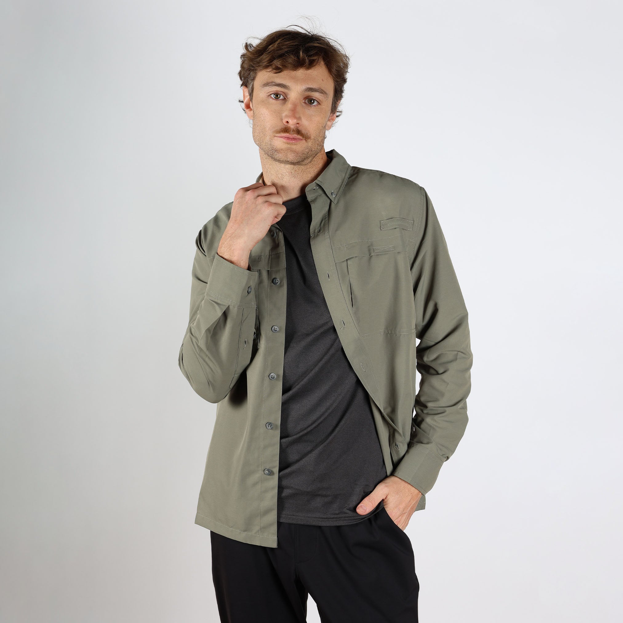 EB25-1686-CAMISA MANGA LARGA RAINIER RIPSTOP-EDDIE BAUER