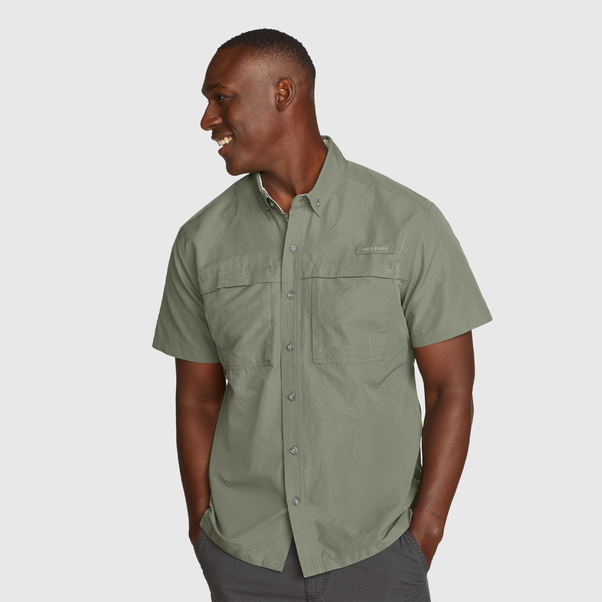 29-1685-CAMISA MANGA CORTA RAINIER RIPSTOP-EDDIE BAUER
